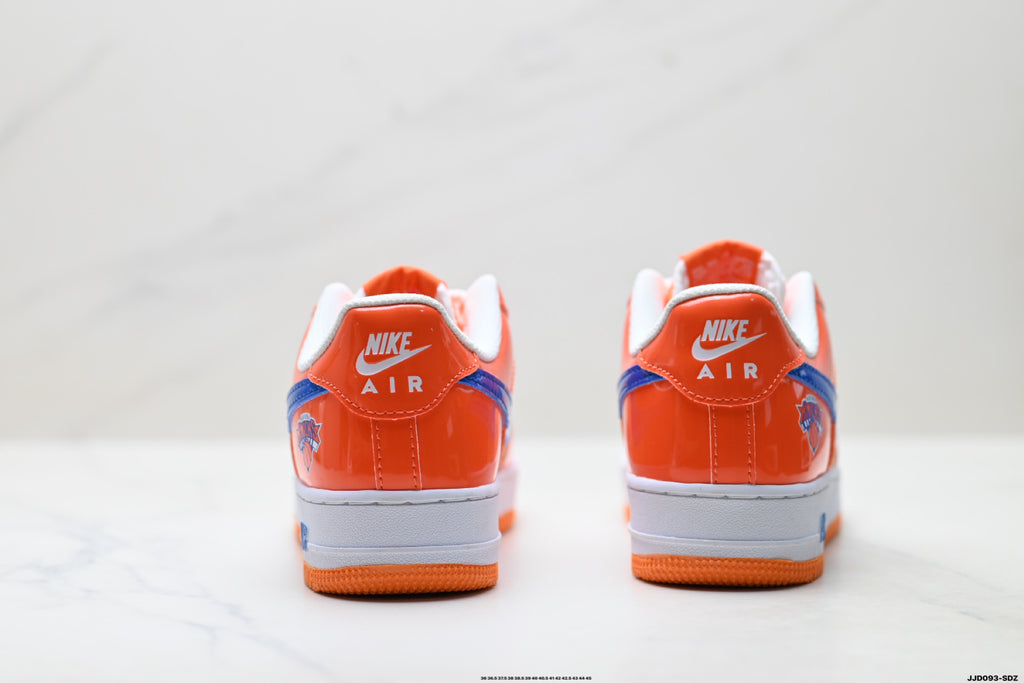 Nike Air Force 1 '07 LV8 Basketball Graphic Low-Top Sneakers – Orange/Blue