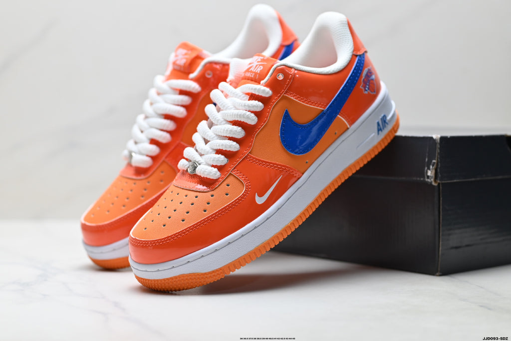 Nike Air Force 1 '07 LV8 Basketball Graphic Low-Top Sneakers – Orange/Blue