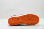 Nike Air Force 1 '07 LV8 Basketball Graphic Low-Top Sneakers – Orange/Blue