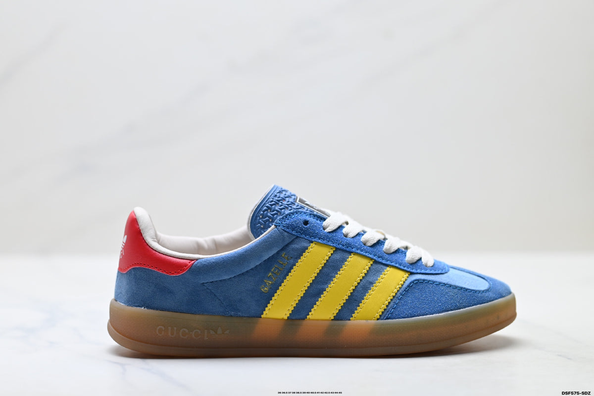 adidas x Gucci Gazelle Blue Yellow Sneakers