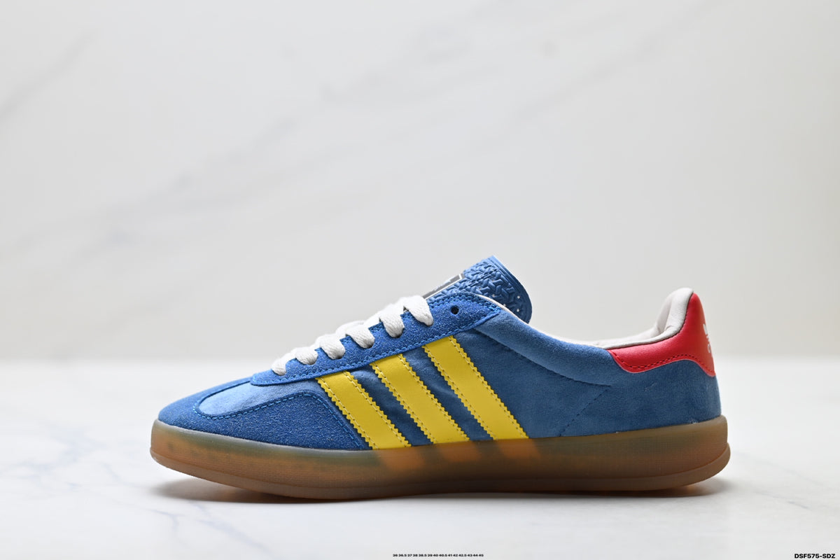 adidas x Gucci Gazelle Blue Yellow Sneakers