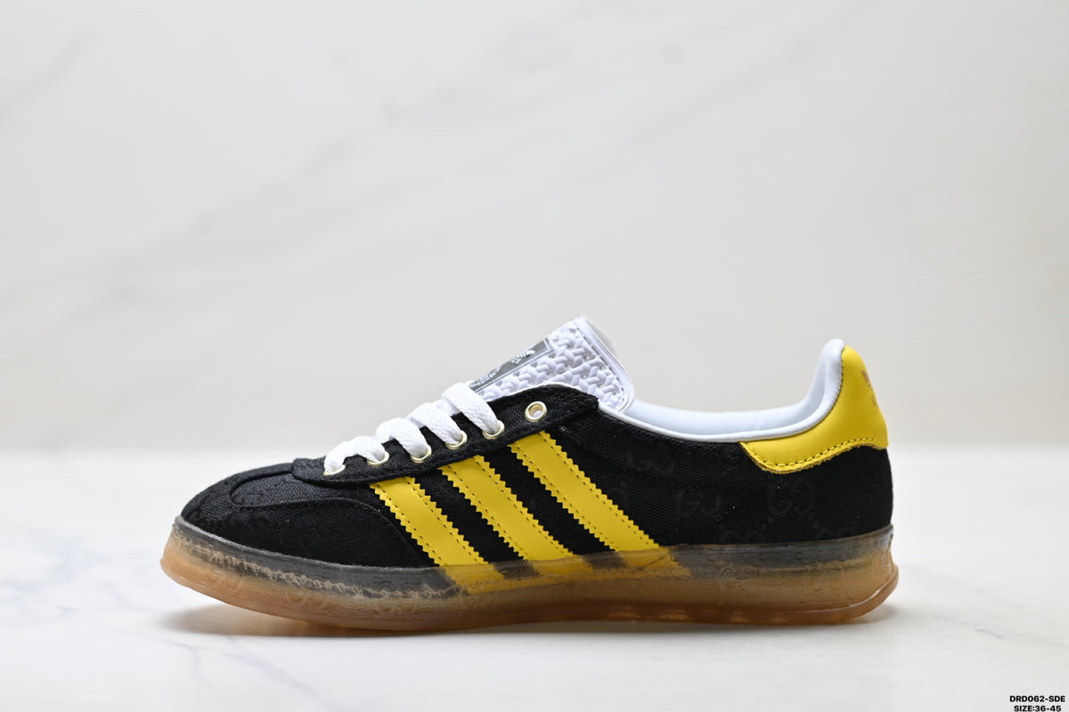 adidas x Gucci Gazelle Black Yellow Sneakers