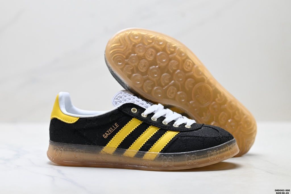 adidas x Gucci Gazelle Black Yellow Sneakers