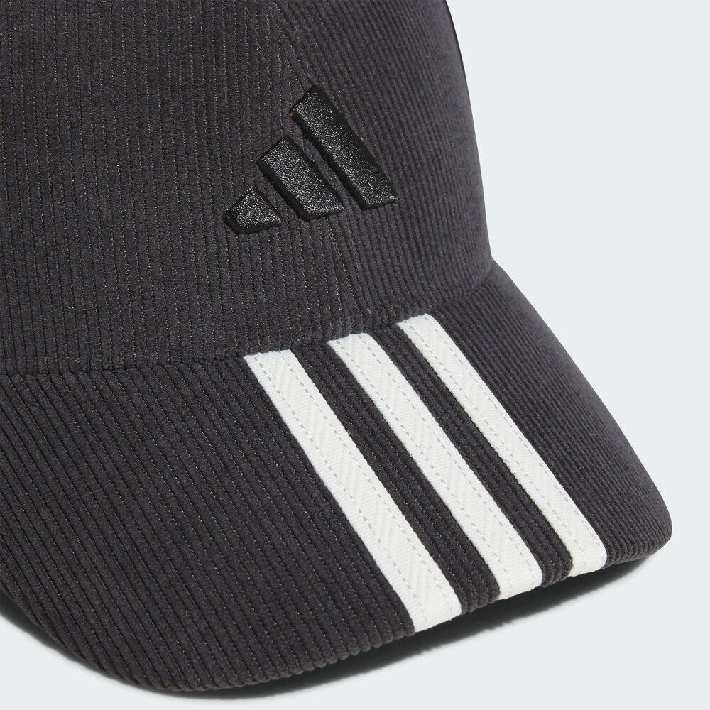Adidas Baseball 3-Stripes Cap | Curved Brim Sport Hat | Core Black