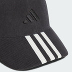 Adidas Baseball 3-Stripes Cap | Curved Brim Sport Hat | Core Black