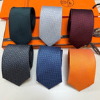 Hermès Style Men's Textured Silk Tie - Main Image