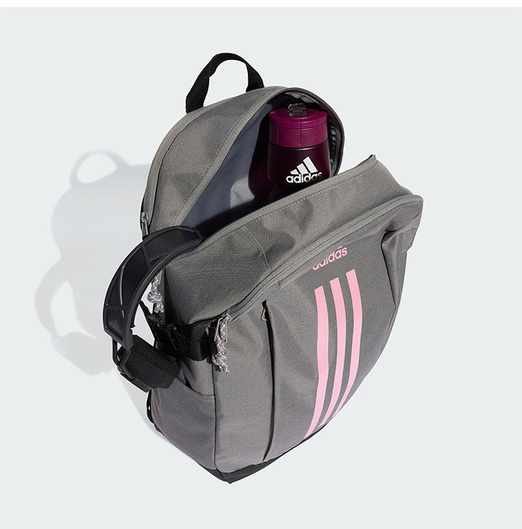 Adidas Power VI Backpack | 3-Stripes Training Bag | Grey / Pink