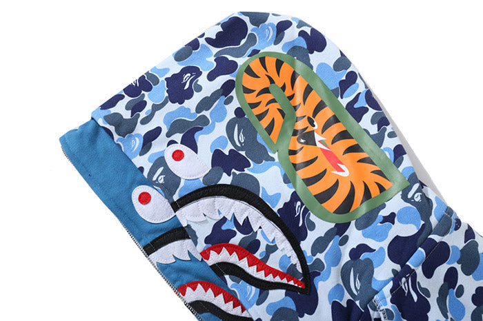 BAPE Big ABC Camo Double-Hood Shark Hoodie product view 14