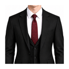 Louis Vuitton Style Men's Monogram Silk Tie - Model Main Image