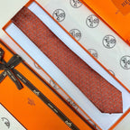 Hermes Style Men's Equestrian Motif Silk Tie - Detail Image 4