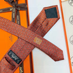 Hermes Style Men's Equestrian Motif Silk Tie - Detail Image 6