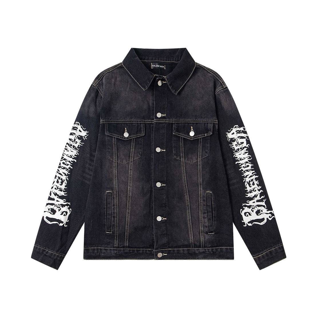 Balenciaga logo Black Jacket main image