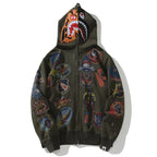BAPE Shark Tiger Head Zipper Hoodie - image 3