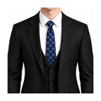 Gucci Style Men's GG Monogram Silk Tie - Model Main Image