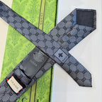 Gucci Style Men's GG Monogram Silk Tie - Detail Image 5