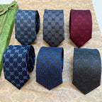 Gucci Style Men's GG Monogram Silk Tie - Main Image