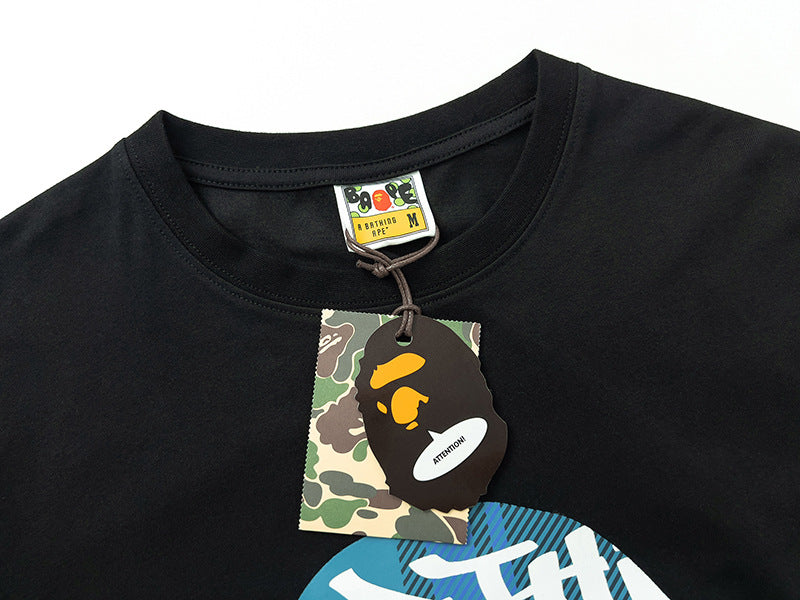 BAPE Stroke Camo By Bathing Big Ape Head T-Shirt - image 3