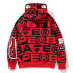 Bape Fully printed shark hooded sweatshirt zipper jacket - image 8