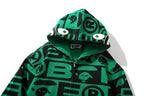 Bape Fully printed shark hooded sweatshirt zipper jacket - image 10