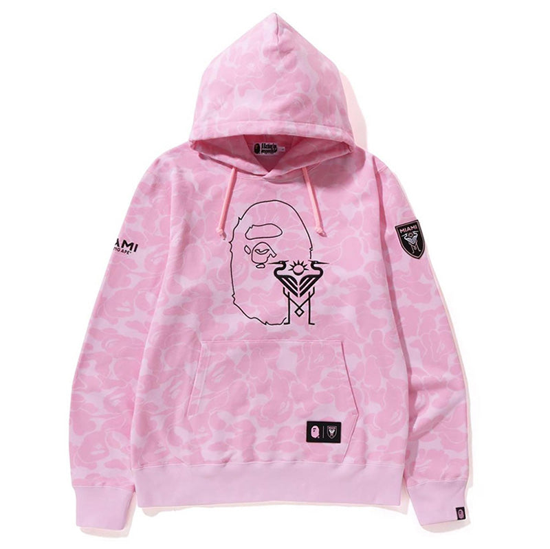 BAPE x Miami Graphic Hoodie - Black, Grey & Pink product view 5