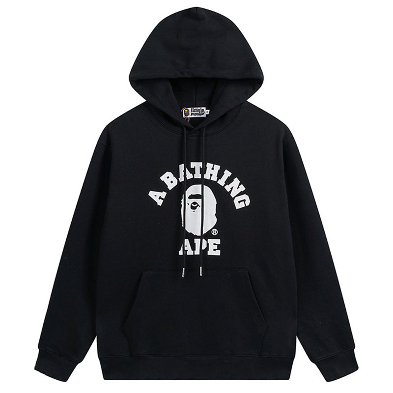 BAPE College Ape Head Hoodie - Black & Red product view 8