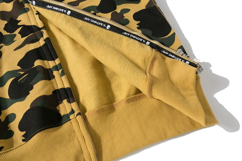 BAPE Double-Hat Camo Shark Hoodies - image 10