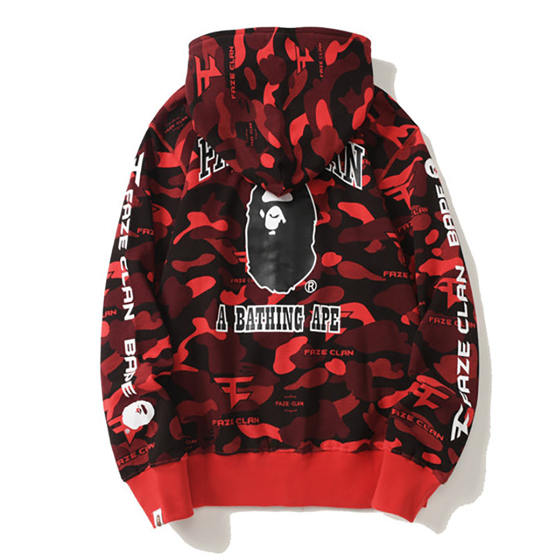 BAPE Red Camo Ape Head Hoodie - image 3