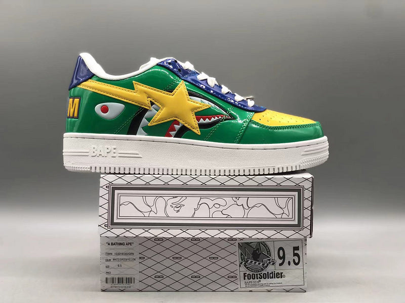 BAPE Bapesta Low M2 'Green Shark Face' - image 2