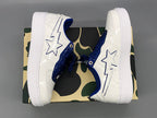 A BATHING APE Bape white & navy patent leather sneakers - image 3