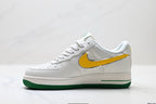Nike Air Force 1 Low Brazil-Inspired | White Green Yellow Leather Sneakers