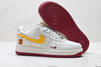 Nike Air Force 1 Low Spain-Inspired | White Yellow Red Leather Sneakers