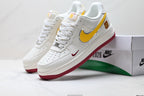 Nike Air Force 1 Low Spain-Inspired | White Yellow Red Leather Sneakers
