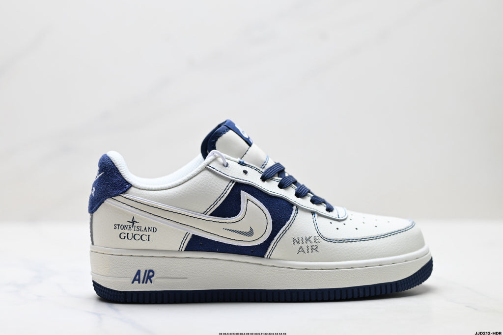 Nike Air Force 1 Low Blue & White Collection | Classic Leather Sneakers