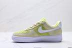 Nike Air Force 1 Low Lemon Yellow | Suede Leather Sneakers
