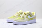 Nike Air Force 1 Low Lemon Yellow | Suede Leather Sneakers