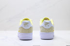Nike Air Force 1 Low Lemon Yellow | Suede Leather Sneakers