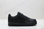 Nike Air Force 1 Low Triple Black | Jacquard Leather Sneakers