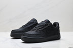 Nike Air Force 1 Low Triple Black | Jacquard Leather Sneakers