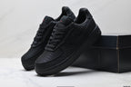 Nike Air Force 1 Low Triple Black | Jacquard Leather Sneakers