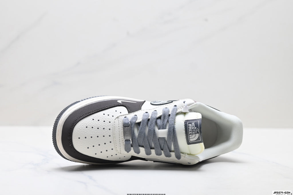 Nike Air Force 1 Low Outdoor Graphic | Grey White Leather Sneakers