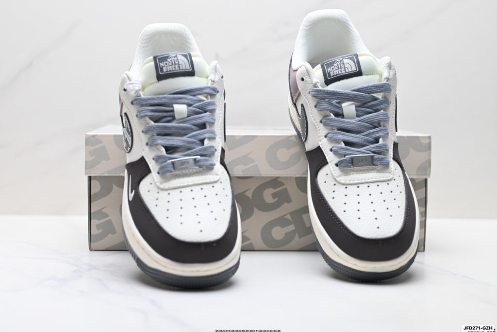 Nike Air Force 1 Low Outdoor Graphic | Grey White Leather Sneakers