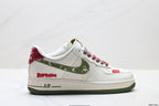Nike Air Force 1 Low Olive Vintage Graphic | Premium Leather Sneakers