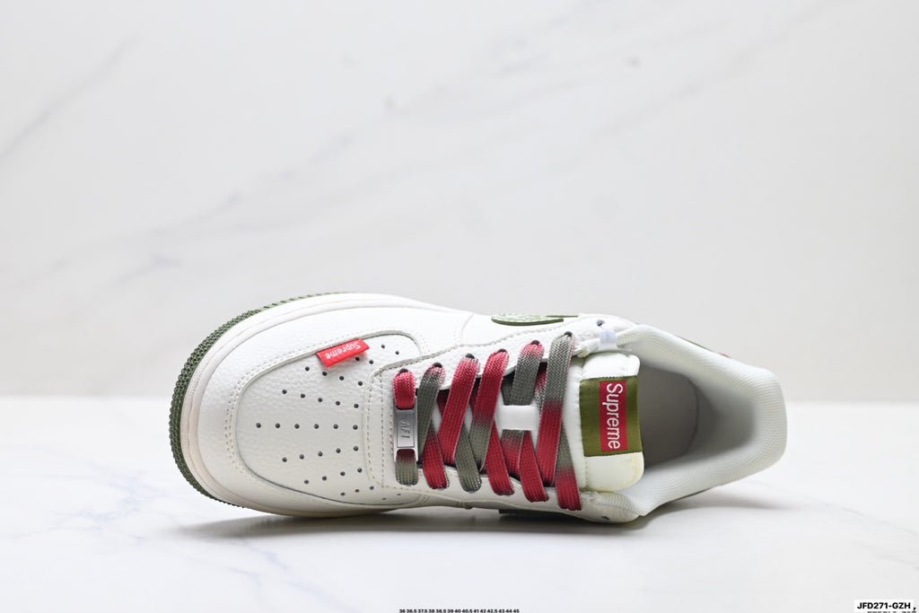 Nike Air Force 1 Low Olive Vintage Graphic | Premium Leather Sneakers