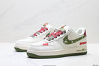 Nike Air Force 1 Low Olive Vintage Graphic | Premium Leather Sneakers