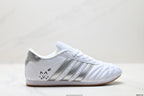 Classic White & Silver Court Sneakers