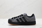 Adidas Originals Superstar Platform Grey Black Suede Sneakers