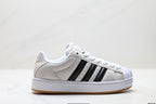 Adidas Originals Superstar Platform White Black Suede Sneakers