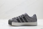 Adidas Originals Superstar Platform Grey Suede Sneakers