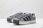 Adidas Originals Superstar Platform Grey Suede Sneakers