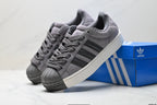 Adidas Originals Superstar Platform Grey Suede Sneakers